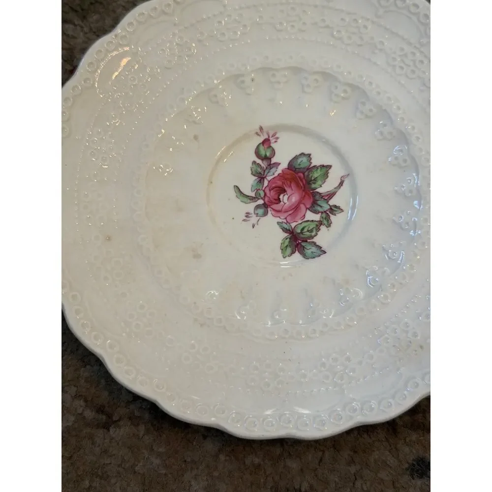 Spode Jewel Copeland Billingsley Rose Pink 1 Tea Cup Saucer Set
